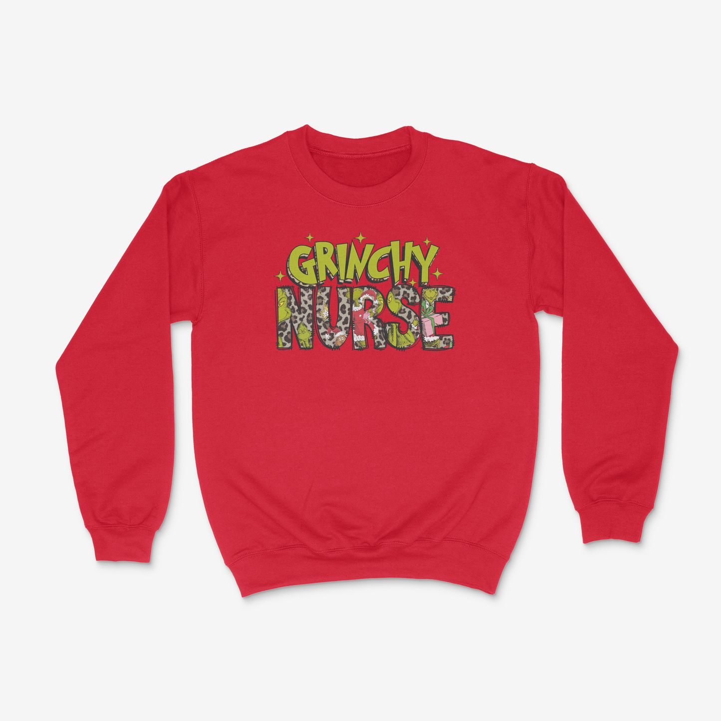 Grinchy Christmas Sweatshirt for Nurses