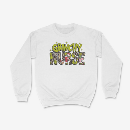 Grinchy Christmas Sweatshirt for Nurses